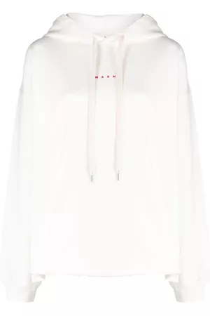Marni Dames Hoodies - Logo-print cotton hoodie