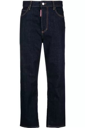 Dsquared2 Dames Straight - Logo-patch straight-leg jeans