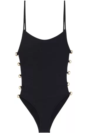 Gucci Dames Badpakken - Horsebit metallic-finish swimsuit