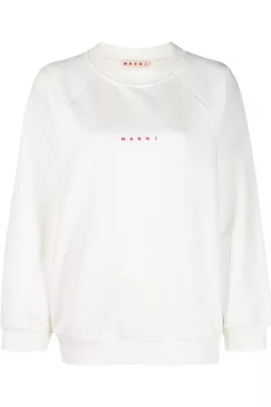 Marni Dames Geprinte Overhemden - Logo-print cotton sweatshirt