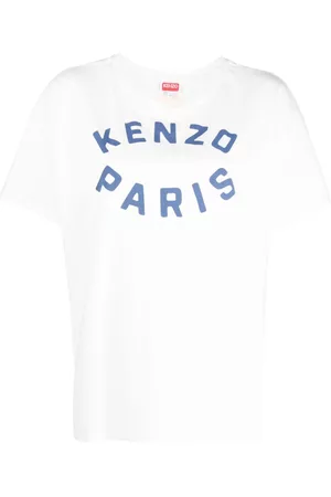 Kenzo Dames Geprinte Overhemden - Logo-print cotton T-shirt