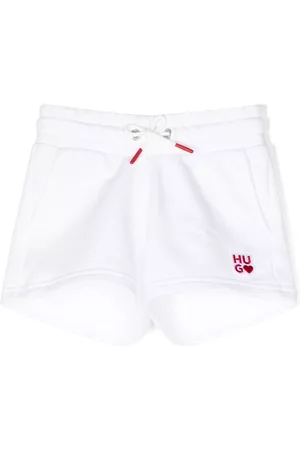 Hugo Kids Shorts - Embroidered-logo cotton shorts