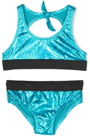 Le pandorine Meisjes Tankini's - Metallic-finish stretch bikini