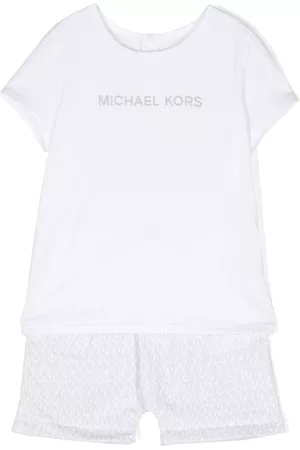 Michael Kors Shorts - Logo-print cotton short set