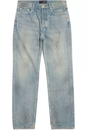 Balenciaga Dames Straight - Faded-effect straight-leg jeans
