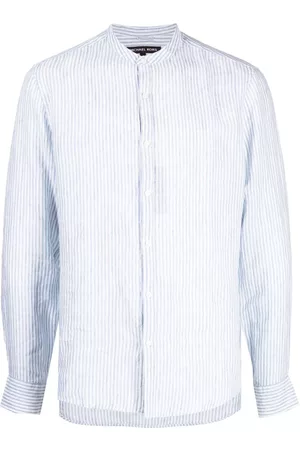 Michael Kors Heren Linnen overhemden - Stripe-print linen shirt