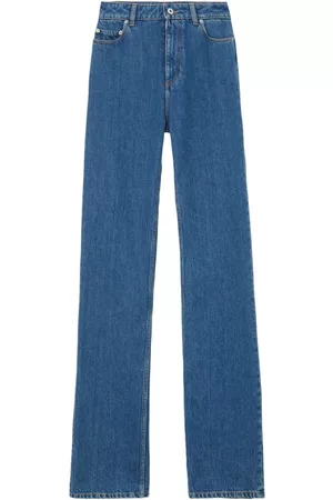 Burberry Dames Straight - High-waisted straight-leg cotton jeans