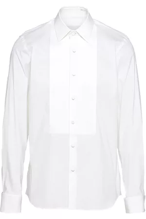 Prada Heren Lange Mouwen Poloshirts - Long-sleeved cotton shirt