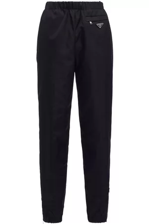 Prada Dames Hoge Taille Broeken - Re-Nylon gabardine trousers