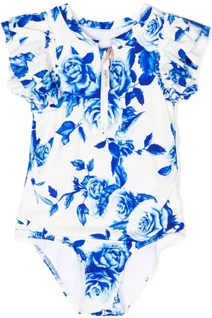 Angels Face Meisjes Badpakken - Sesimbra rose-print swimsuit