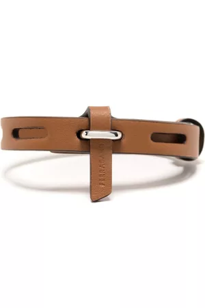 Salvatore Ferragamo Heren Leren Armbanden - Logo-embossed leather bracelet