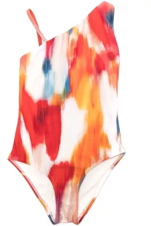 Lenny Niemeyer Meisjes Badpakken - Asymmetric-sleeve printed swimsuit