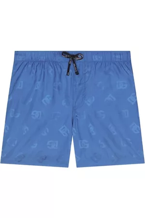 Dolce & Gabbana Shorts - Monogram-print swim shorts