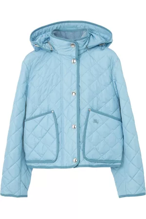 Burberry Dames Donsjassen - Diamond-quilted cropped jacket
