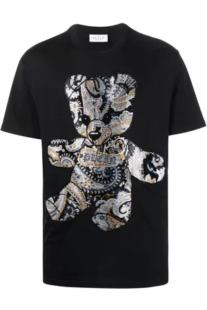 Philipp Plein Heren Teddy vesten - Teddy bear-print crystal-embellished T-shirt