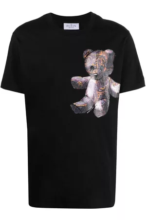 Philipp Plein Heren Teddy vesten - Teddy bear-print cotton T-shirt