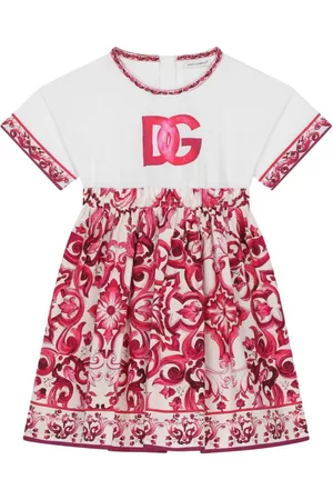 Dolce & Gabbana Meisjes Casual jurken - Majolica-print cotton dress