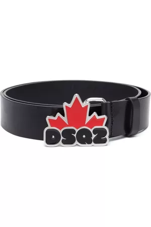 Dsquared2 Heren Riemen - Logo-plaque calf leather belt