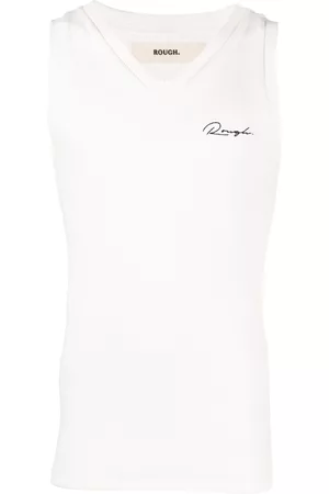 ROUGH. Heren Tops - Logo-embroidered ribbed-knit tank top