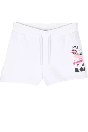 Diadora Meisjes Shorts - Logo-print cotton shorts
