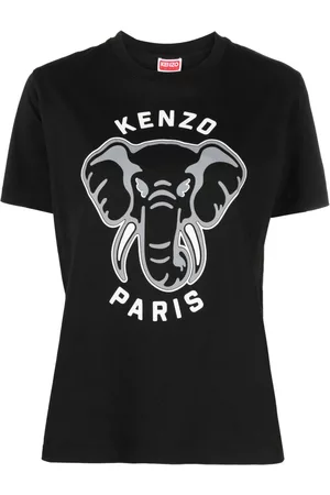 Kenzo Dames T-shirts - Varsity Jungle embroidered T-shirt