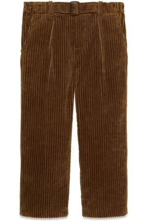 Gucci Corduroy Broeken - Children's corduroy velvet pant with patch