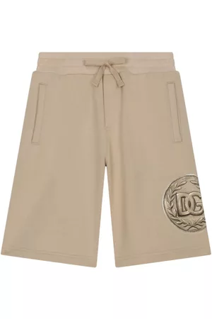 Dolce & Gabbana Jongens Shorts - Logo-print cotton shorts