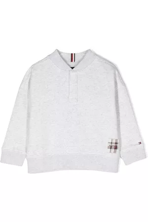 Tommy Hilfiger Sweaters - Logo-patch cotton-blend sweatshirt