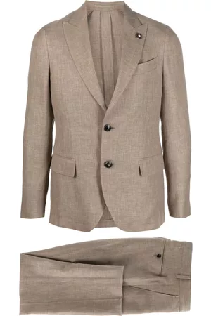 LARDINI Heren Pakken - Wool-blend single-breasted suit
