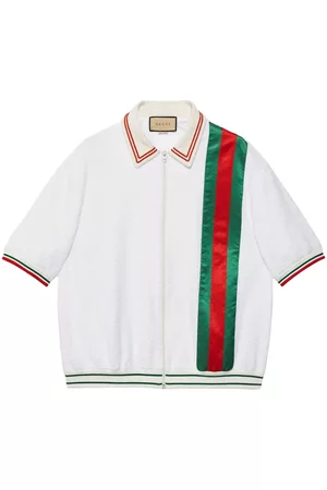 Gucci Heren Poloshirts - GG terry-cloth zip-up polo shirt