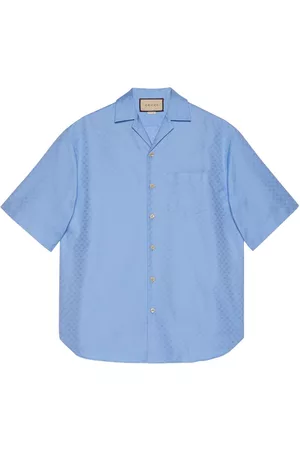 Gucci Heren Katoen Overhemden - GG logo-pattern cotton shirt