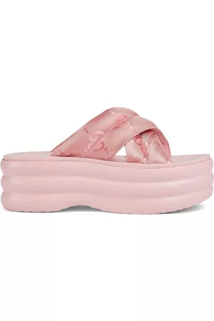 Gucci Dames Plateau Sandalen - Signature GG-print platform sandals