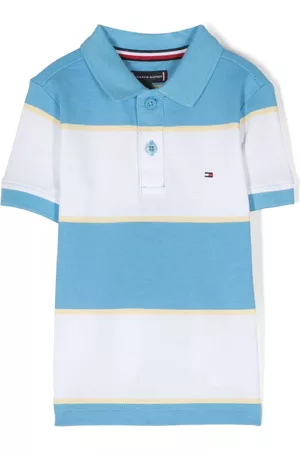 Tommy Hilfiger Jongens Poloshirts - Logo-embroidered striped polo shirt