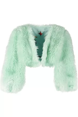 Dsquared2 Dames Donsjassen - Faux-fur cropped jacket
