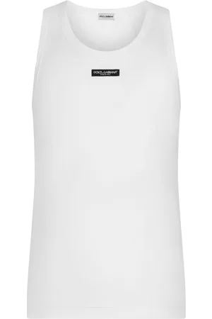 Dolce & Gabbana Heren Tops - Logo-patch tank top