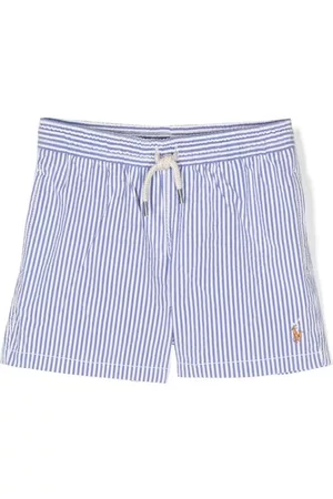 Ralph Lauren Shorts - Striped drawstring-waist swim shorts