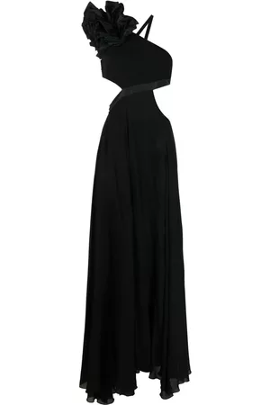 Pinko Dames Asymmetrische jurken - Ruffled-detailing one-shoulder gown