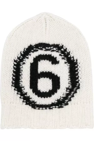 Maison Margiela Meisjes Mutsen - Intarsia-knit logo beanie hat