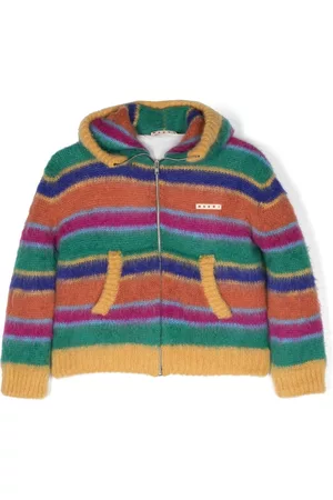 Marni Meisjes Donsjassen - Striped mohair-blend jacket