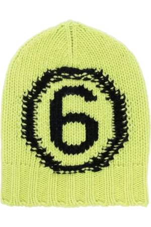Maison Margiela Meisjes Mutsen - Intarsia-knit logo beanie hat