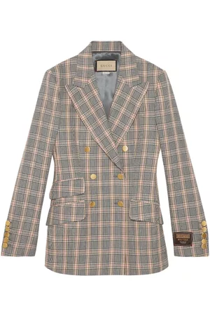 Gucci Dames Donsjassen - Prince of Wales check jacket