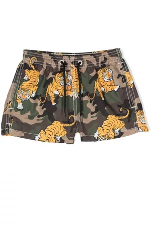 MC2 SAINT BARTH Shorts - Tiger-print swim shorts