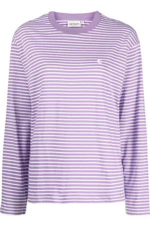 Carhartt Dames Lange mouw - Striped long-sleeve cotton T-shirt