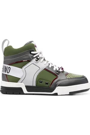 Moschino Heren Tops - Colour-block high-top sneakers