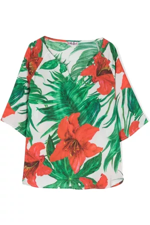 MC2 SAINT BARTH Meisjes Blouses - Ibiscus three-quarter sleeve kaftan