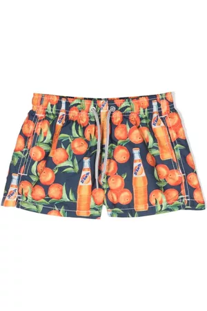 MC2 SAINT BARTH Shorts - Oranges-print swim trunks