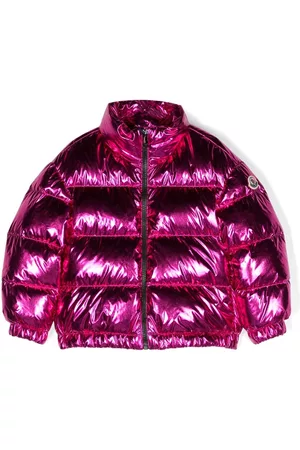 Moncler Meisjes Donsjassen - Meuse metallic puffer jacket
