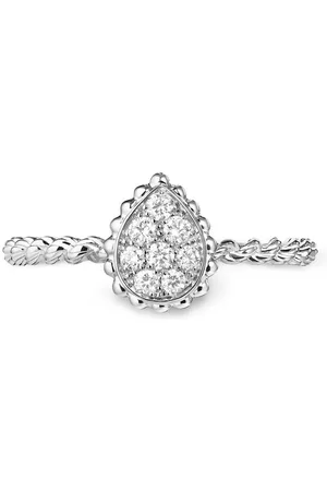 Boucheron Dames Witgouden Ringen - 18kt white gold Serpent Bohème XS motif diamond ring