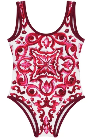 Dolce & Gabbana Badpakken - Majolica-print stretch swimsuit