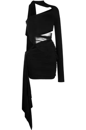 MUGLER Dames Asymmetrische jurken - Asymmetric cut-out minidress